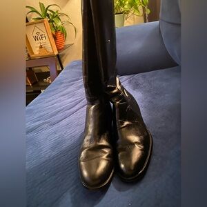 Women’s Black Leather Riding Boots